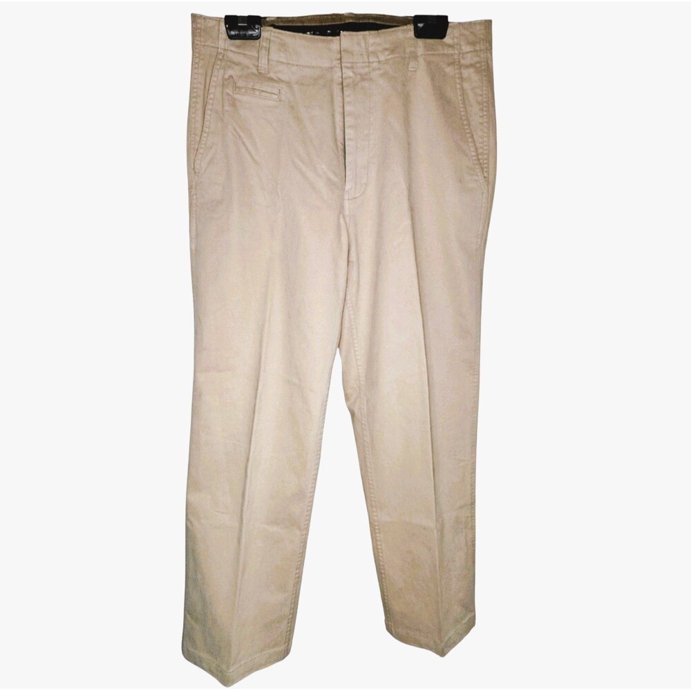 Tommy Bahama Island‎ Soft Chino Pants Men's 34x30 Beige Flat Front Cotton Italy